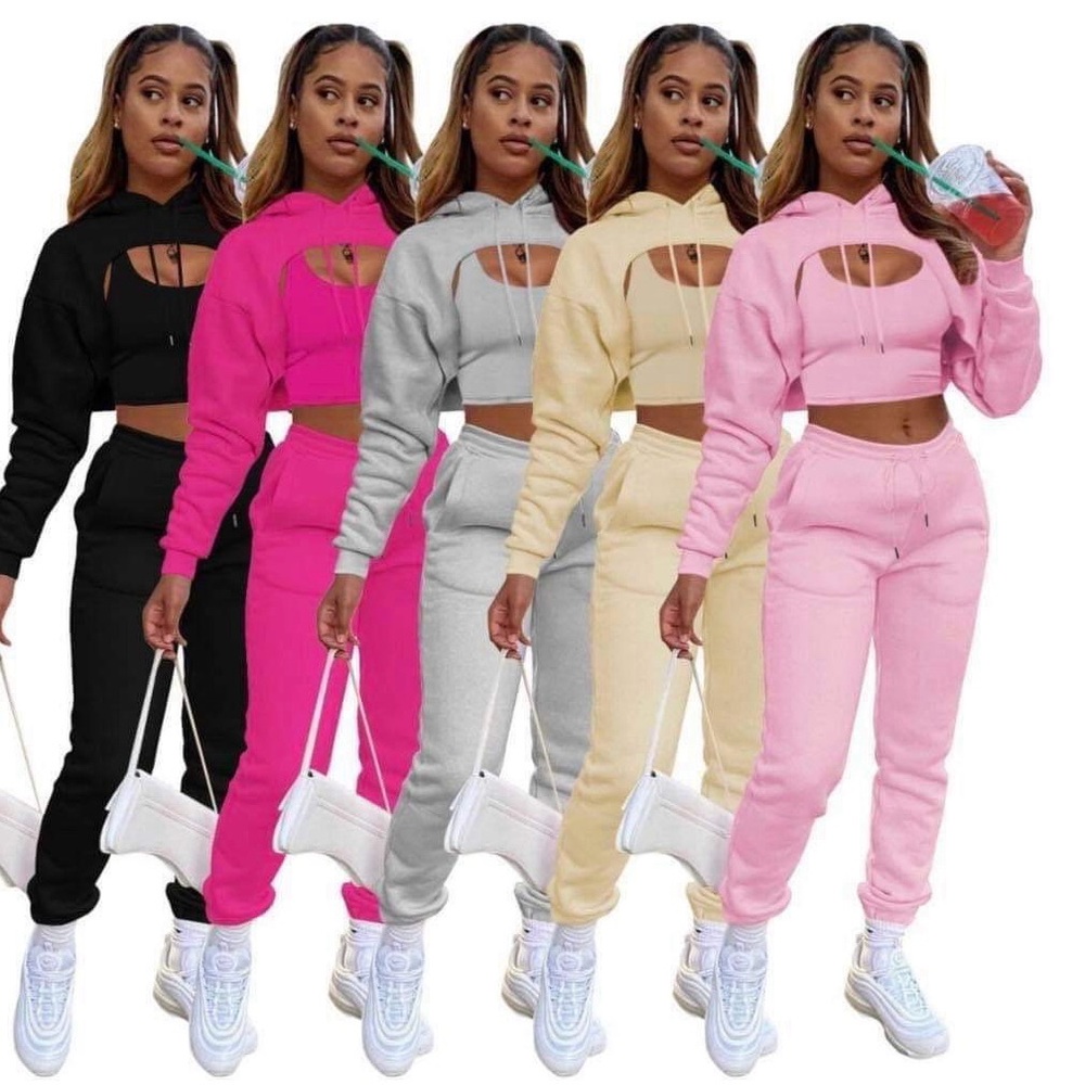 Stylish Women's Hoodie and Jogger Set - Picture 1 of 3